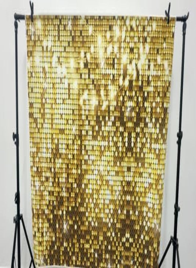 LYCGS 8X6ft Gold Flash Backdrop Happy Birthday Backdrop Golden Flash Square Light String Photography Background Girls Women 16th 18th 20th 21st 30th 40th 50th Birthday Party Decorations X-200 - Image 3