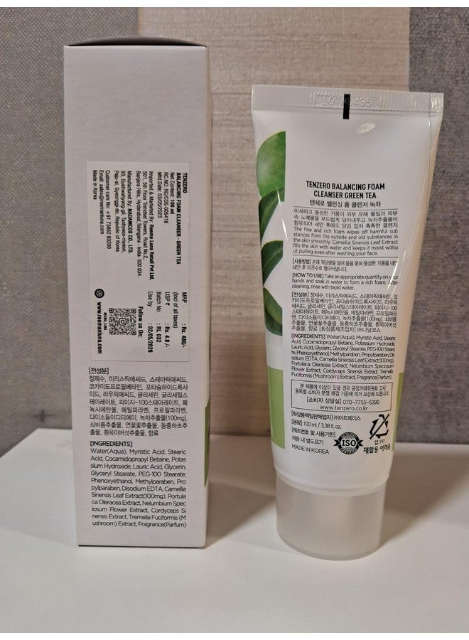 Tenzero Balancing Foam Cleanser Korean Skincare with Green Tea, Antioxidant-Rich Formula for Sensitive, Oily & Acne-Prone Skin | Deep Pore Cleanser, Removes Impurities, Excess Oil & Makeup - Image 5