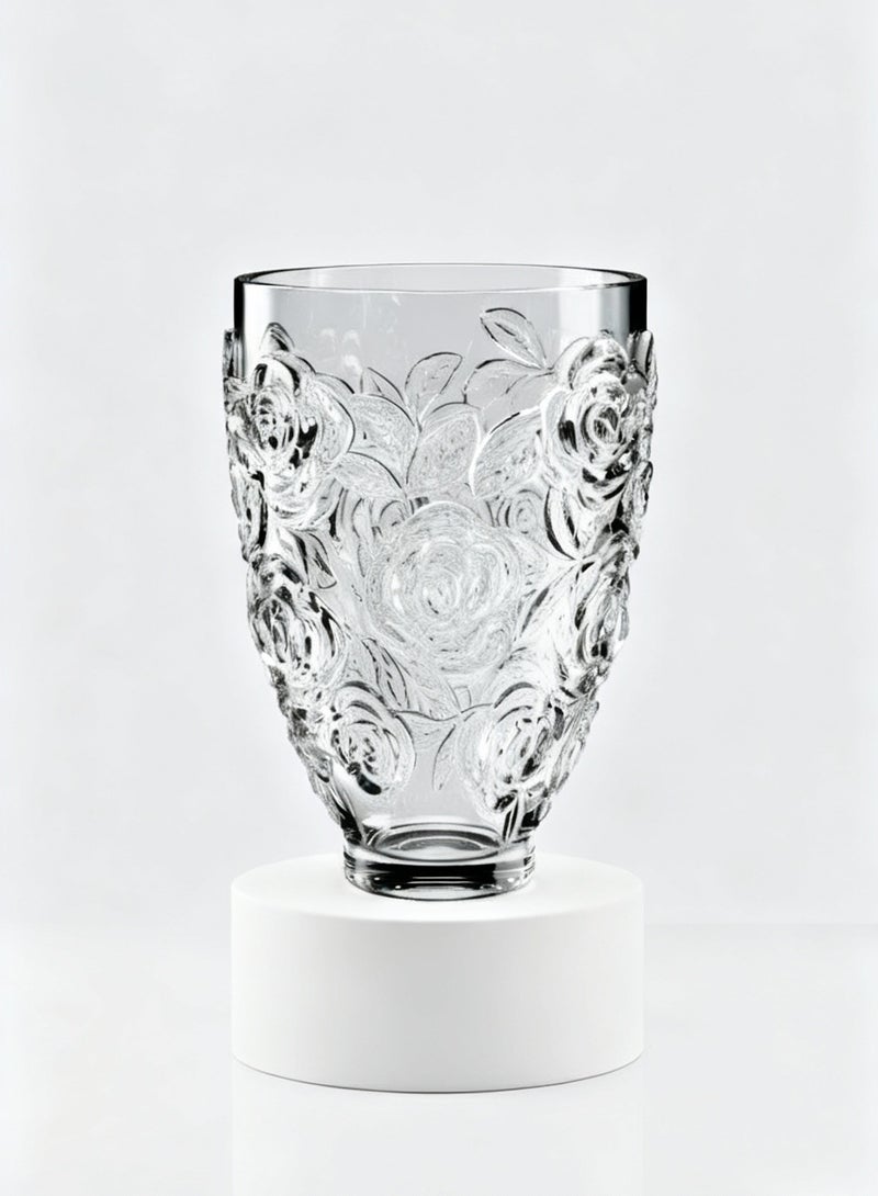 كريستال آرك مزهرية كريستال مصقولة كلاسيكية - قطعة ديكور فاخرة - لمسة فاخرة على سطح الطاولة - هدية أنيقة للمنزل أو المكتب - فن كريستالي مصنوع يدويًا - Image 1