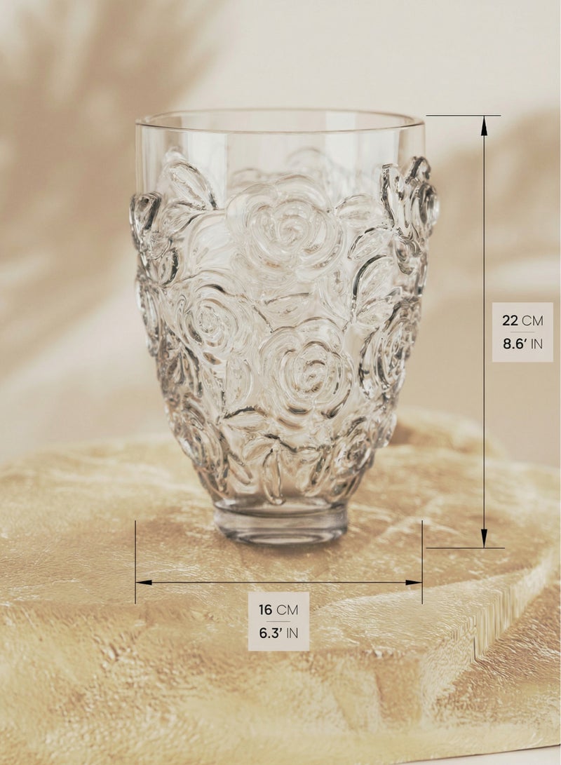 كريستال آرك مزهرية كريستال مصقولة كلاسيكية - قطعة ديكور فاخرة - لمسة فاخرة على سطح الطاولة - هدية أنيقة للمنزل أو المكتب - فن كريستالي مصنوع يدويًا - Image 2