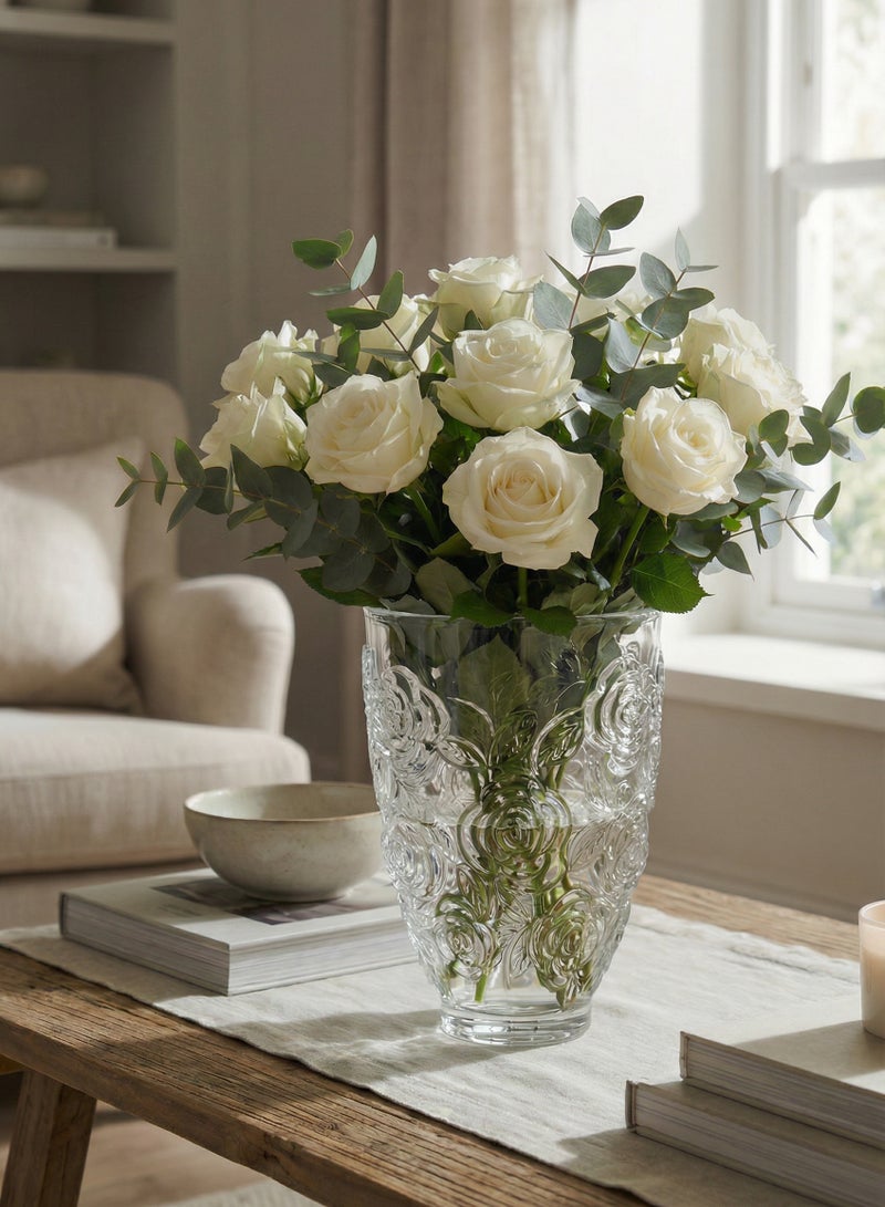 كريستال آرك مزهرية كريستال مصقولة كلاسيكية - قطعة ديكور فاخرة - لمسة فاخرة على سطح الطاولة - هدية أنيقة للمنزل أو المكتب - فن كريستالي مصنوع يدويًا - Image 3