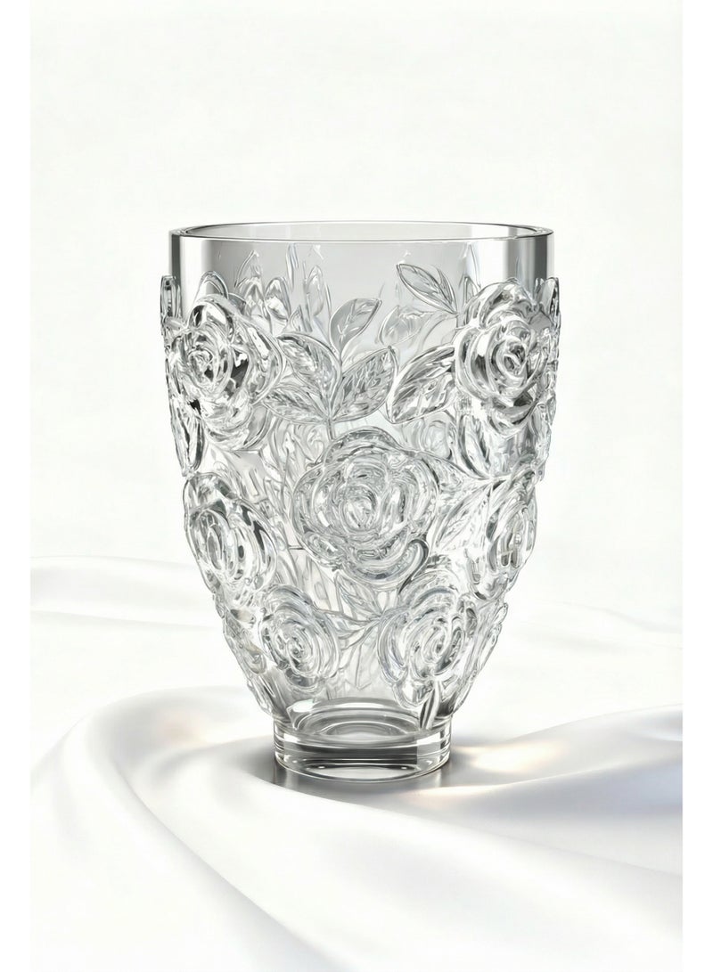 كريستال آرك مزهرية كريستال مصقولة كلاسيكية - قطعة ديكور فاخرة - لمسة فاخرة على سطح الطاولة - هدية أنيقة للمنزل أو المكتب - فن كريستالي مصنوع يدويًا - Image 5