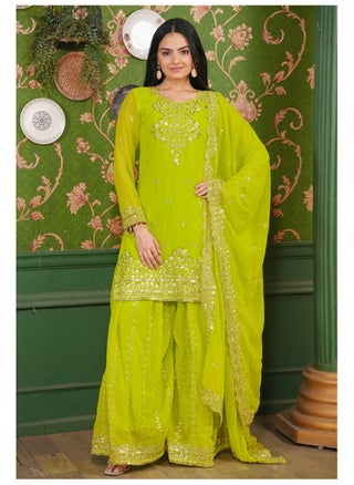 Designer Embroidered Georgette Sharara Suit with Sequence Embroidered Work - pzsku/Z51E50B19528D15FA40A7Z/45/1741961997/331ca5ff-5088-4e97-9277-c7e59f9488d6