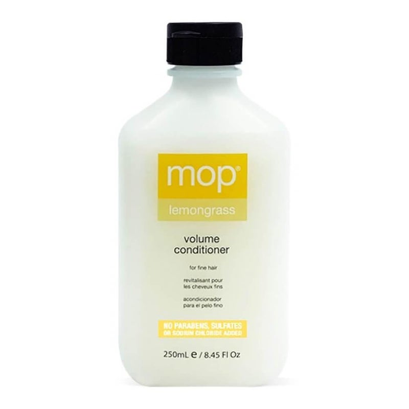 MOP Lemongrass Volume Conditioner For Fine Hair - Chamomile & Lemongrass Extracts Provide Volume, Hydration & Shine, Lightweight Formula - Image 1