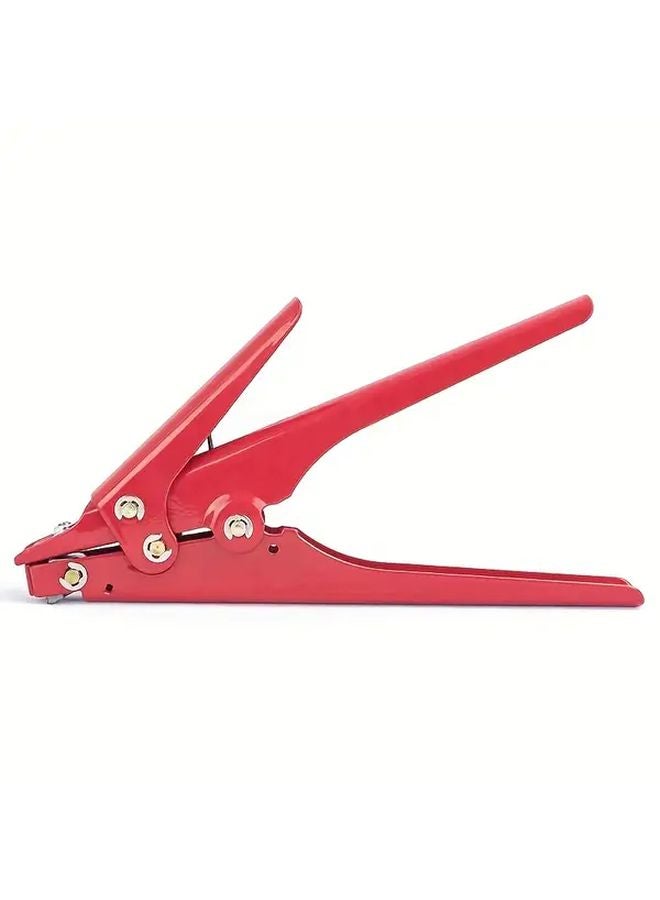 HS 519 All Metal Cable Tie Gun Tensioning And Cutting Plier Hand Tool Red - Image 1