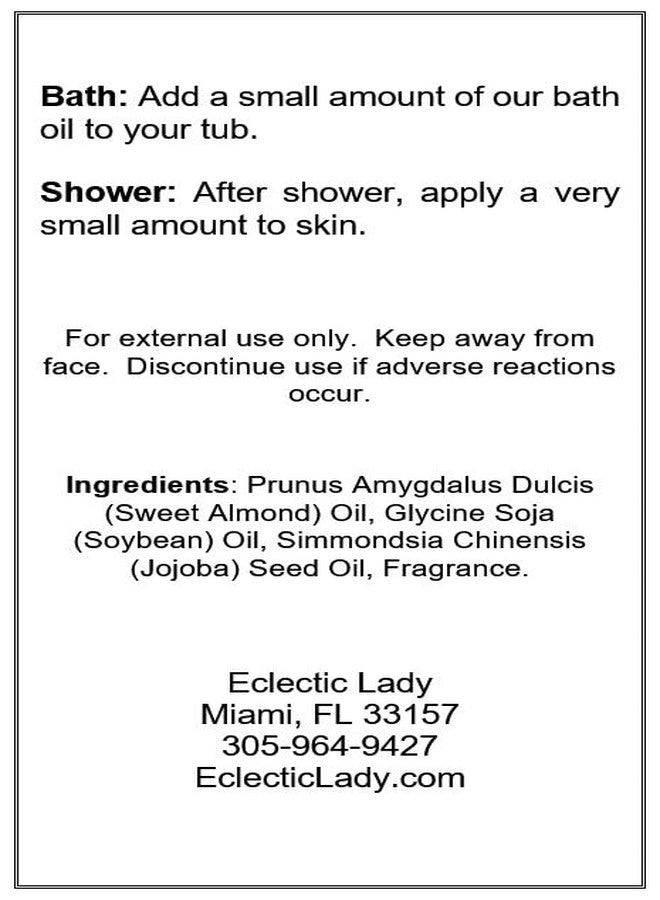 Eclectic Lady Cherry Almond Bath Oil, Scented Body Oil, Relaxing Bathing Oil, 8 oz - Image 4