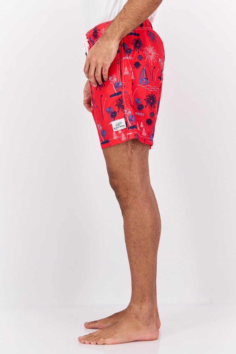 Beach Bros Men Allover Print Board Shorts, Multicolor - Image 2