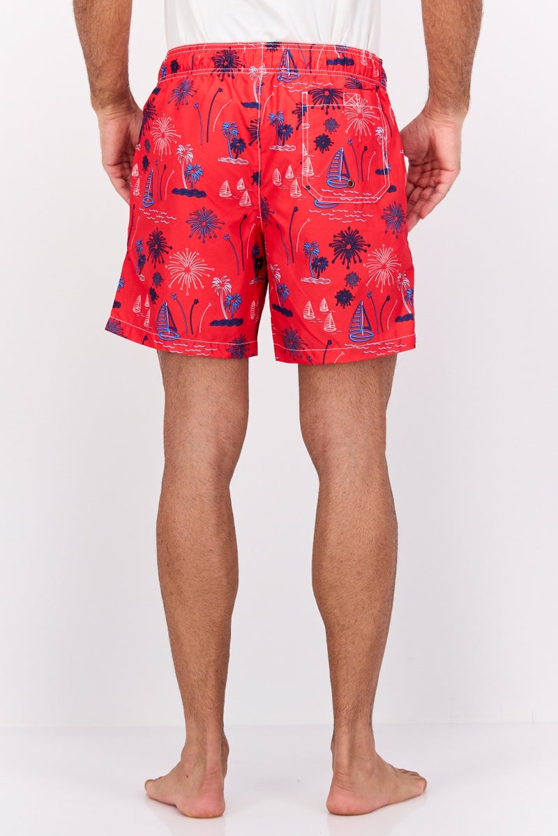 Beach Bros Men Allover Print Board Shorts, Multicolor - Image 3