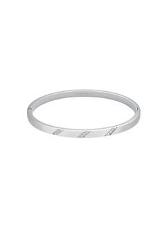RoseField Rosefield Bangle with Lines of Crystals Silver - JBLCS-J1044  - Image 1