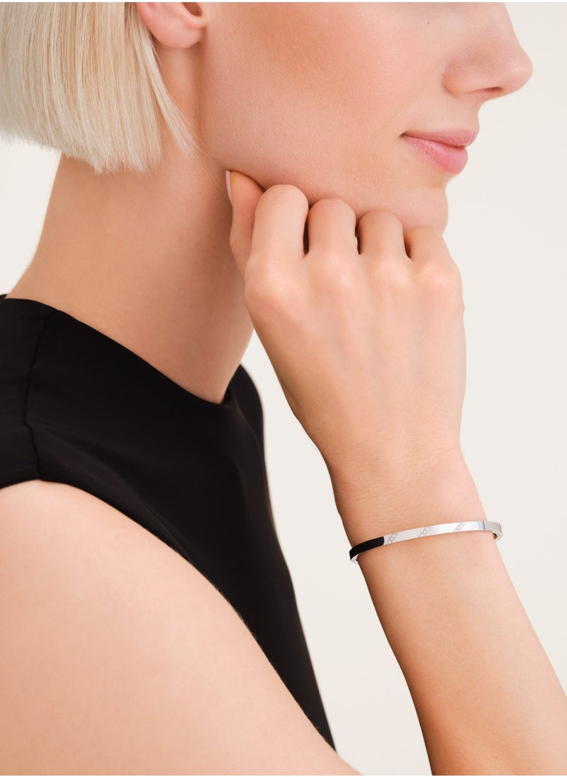 RoseField Rosefield Bangle with Lines of Crystals Silver - JBLCS-J1044  - Image 3