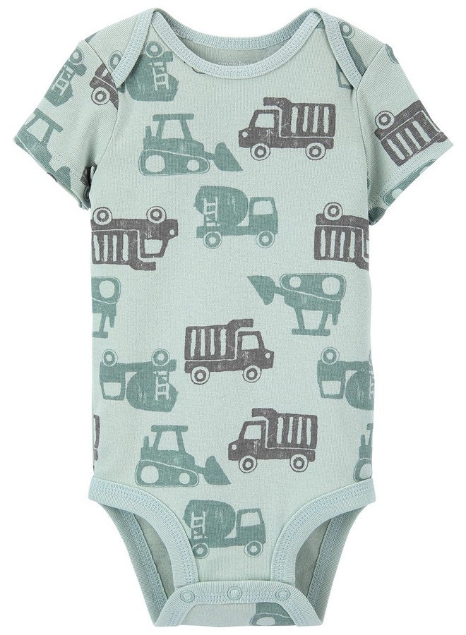 Simple Joys by Carter's Simple Joys by Carter's Baby Boys' 6-Pack Short-Sleeve Bodysuits, Bear/Construction/Rhino/Stripe, 18 Months 