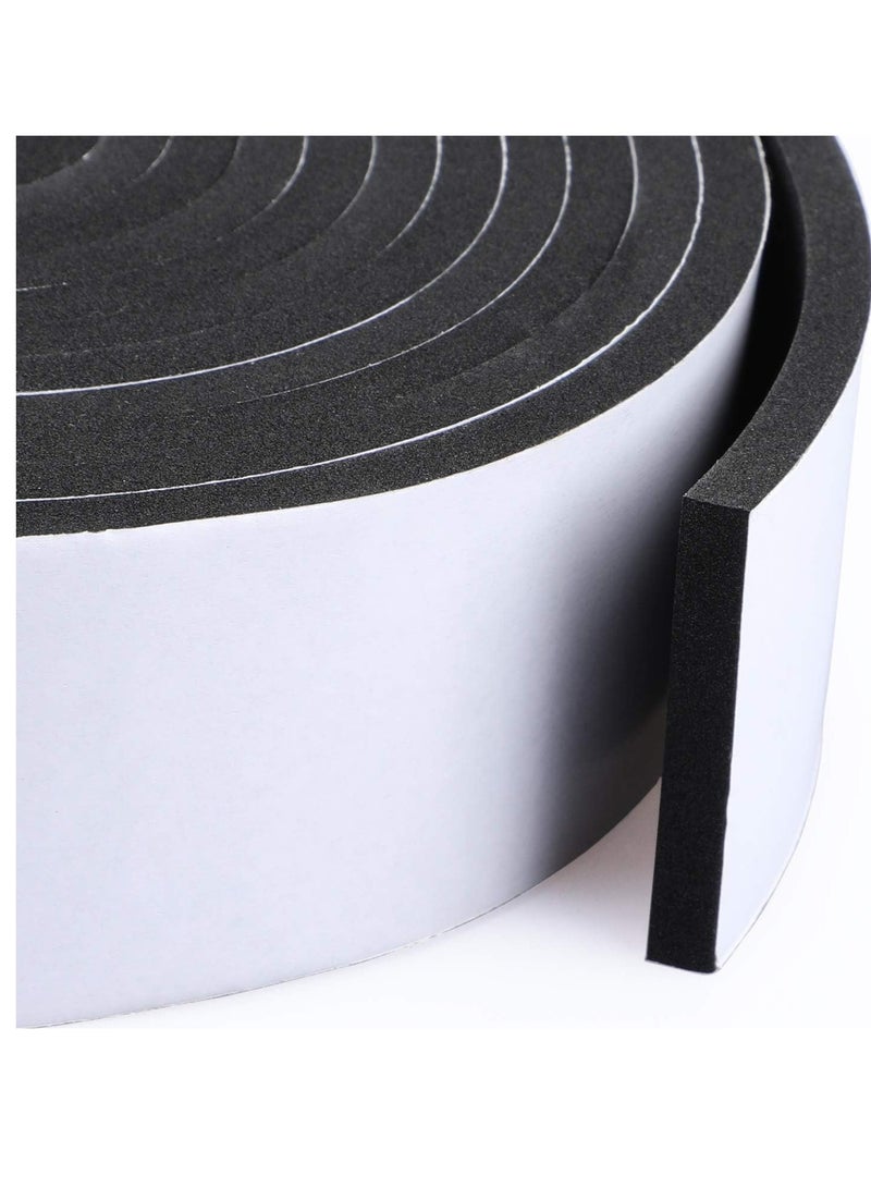 ALLKING Foam Single Sided High Density Self Adhesive Gasket Tape, Weather Stripping Doors and Window Insulation Soundproofing (3"(W) x 1/4"(T) x 5 Mtr (L))  - Image 1