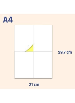 Premify 25 Sheets Of A4 Size | Matt White Sticker Paper Printing Labels 100 Stickers Label For Mailing Address, Photos & Pictures, Stationery Stickers, Photocopies (Matt Finish)  - Image 2