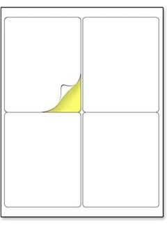 Premify 25 Sheets Of A4 Size | Matt White Sticker Paper Printing Labels ...