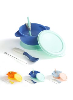 Baby Bowls Suction Bowls For Baby With Straw And Spoons Unbreakable And Reusable Light Weight Bowl Be Used For Milk Soup Or Ice Cream Slip Resistant And Durable (Dark Blue) - pzsku/Z51E56C7237848B7427C3Z/45/_/1720692510/4242f807-ea83-4edc-aead-ad2e23e3a083