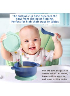 Baby Bowls Suction Bowls For Baby With Straw And Spoons Unbreakable And Reusable Light Weight Bowl Be Used For Milk Soup Or Ice Cream Slip Resistant And Durable (Dark Blue) - pzsku/Z51E56C7237848B7427C3Z/45/_/1720692511/4e55dfb8-ddba-454a-bb75-fb9a9c083cbf