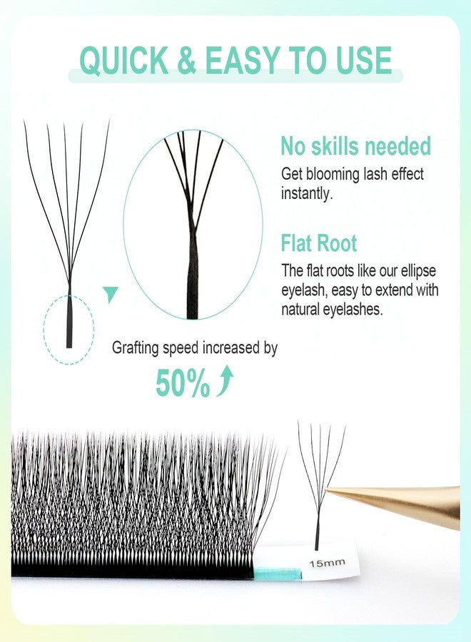 نجراكو وصلات رموش NAGARAKU W، كثافة خماسية الأبعاد، جاهزة، 0.07 مم، انحناء C، 8-12 مم، مزيج من المنك الصناعي، أسود مطفي، سهلة التوزيع. - Image 5