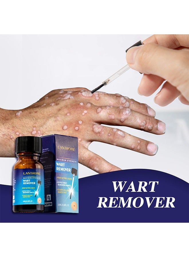 Lanthome Wart Remover, Fast Acting and Painless Skin Tag Remover Liquid, Tags and Mole Remover, Tag-Remover for Hands and Body, Plantar Wart, Common Wart, Corn, Flat Wart - Image 3