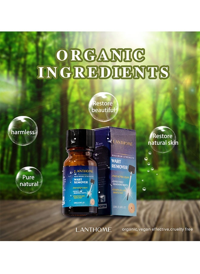 Lanthome Wart Remover, Fast Acting and Painless Skin Tag Remover Liquid, Tags and Mole Remover, Tag-Remover for Hands and Body, Plantar Wart, Common Wart, Corn, Flat Wart - Image 5