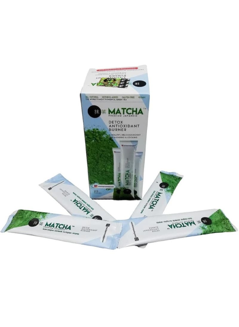 Matcha Herbal Tea for Colon Cleanse and Weight Loss, Strawberry Flavor, 20 Bags - Image 2