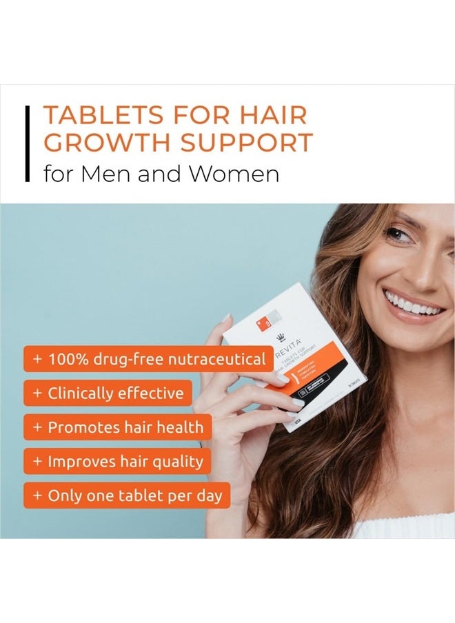 DS LABORATORIES Revita Tablets Hair Growth Supplement, Promotes Hair Growth in Women and Men, Experience Thicker, Fuller Hair, Biotin, Vitamin D, Iron 60 Day Supply  - Image 1