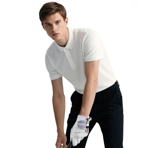 Scott Edward Golf Glove, No-Slip, Breathable, Soft, Worn on Left Hand. White/Black (Medium, Black) - Image 2