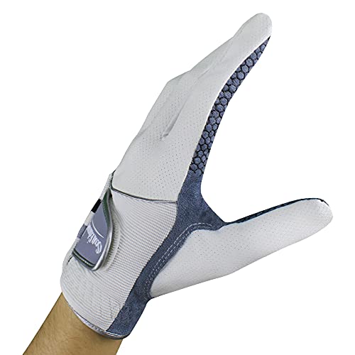 Scott Edward Golf Glove, No-Slip, Breathable, Soft, Worn on Left Hand. White/Black (Medium, Black) - Image 5