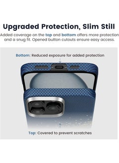 PITAKA pitaka for iPhone 16 Pro Case Compatible with MagSafe, Thin & Light iPhone 16 Pro Case with a Caseless Feel, 1500D Aramid Fiber Woven [Tactile Woven Case-Milky Way Galaxy]  - Image 3