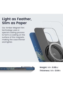 PITAKA pitaka for iPhone 16 Pro Case Compatible with MagSafe, Thin & Light iPhone 16 Pro Case with a Caseless Feel, 1500D Aramid Fiber Woven [Tactile Woven Case-Milky Way Galaxy]  - Image 5