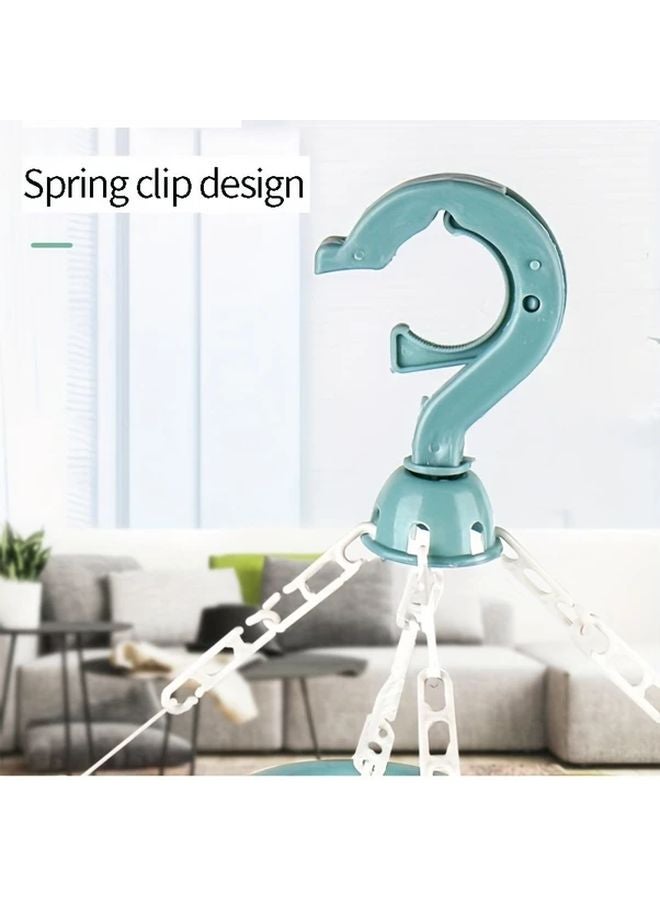 Nordic Pink 32 Clip Multipurpose Hanging Clothes Dryer Space Saving Laundry Rack - Image 3