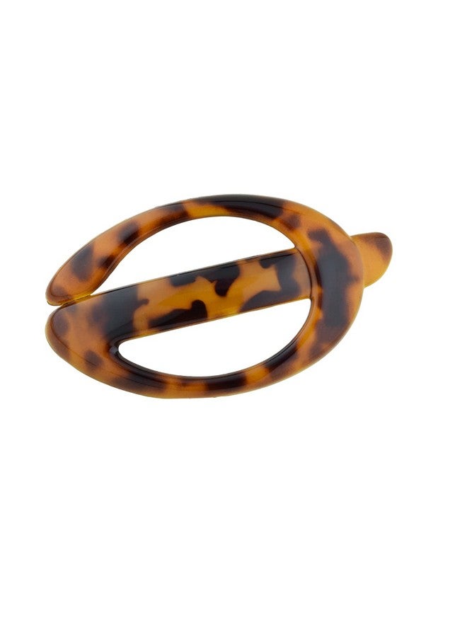 Parcelona French Buckle Cut Out Savana Large 4” Celluloid Made In France Automatic Hair Clip Barrette For Women And Girls (Savana) - Image 1