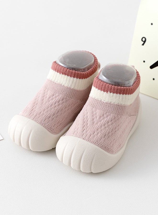 Baby Sock Shoes for Boys Girls, Soft Sole Baby Shoes for Walking, First Walker Shoes, Non Slip Toddler Walking Shoes Flexible Sole, Barefoot Infant Shoes Pink