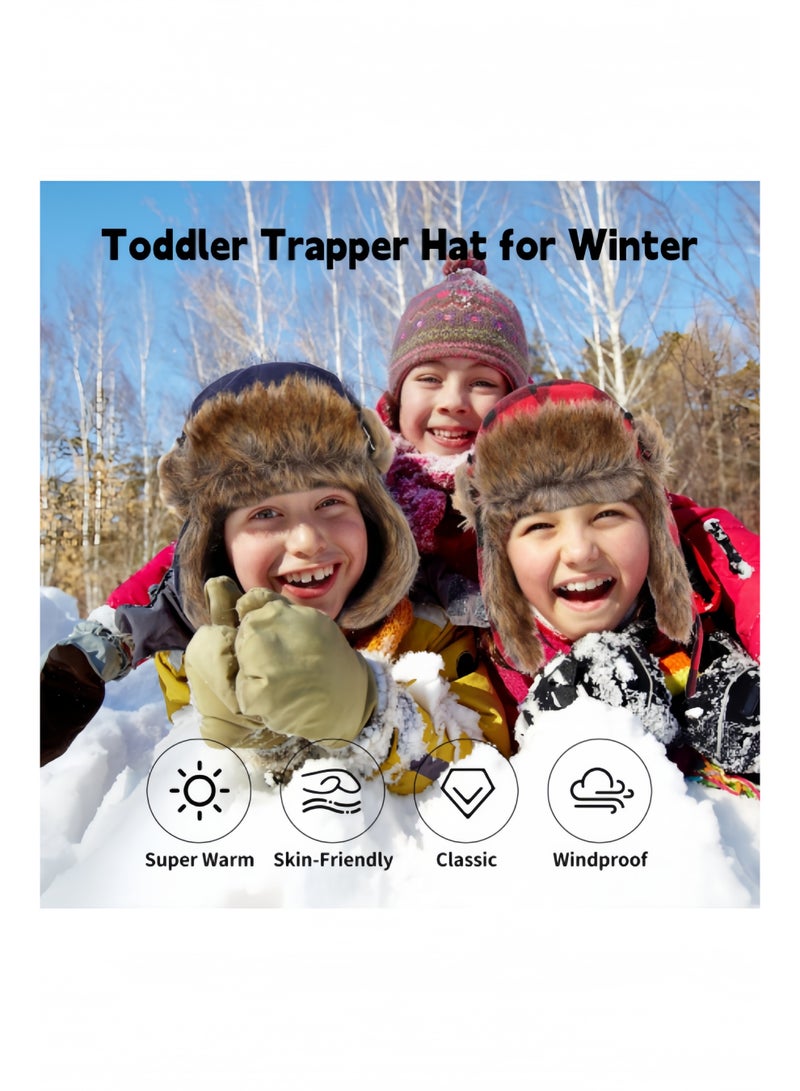 Halamodo Unisex Trapper Hat with Earflaps Weatherproof  Nylon Faux Fur Lined Russian Ushanka Hunting Hat Thick Plush Trooper Hat with Full Coverage Double Shell for Outdoor Use in Winter - Image 3