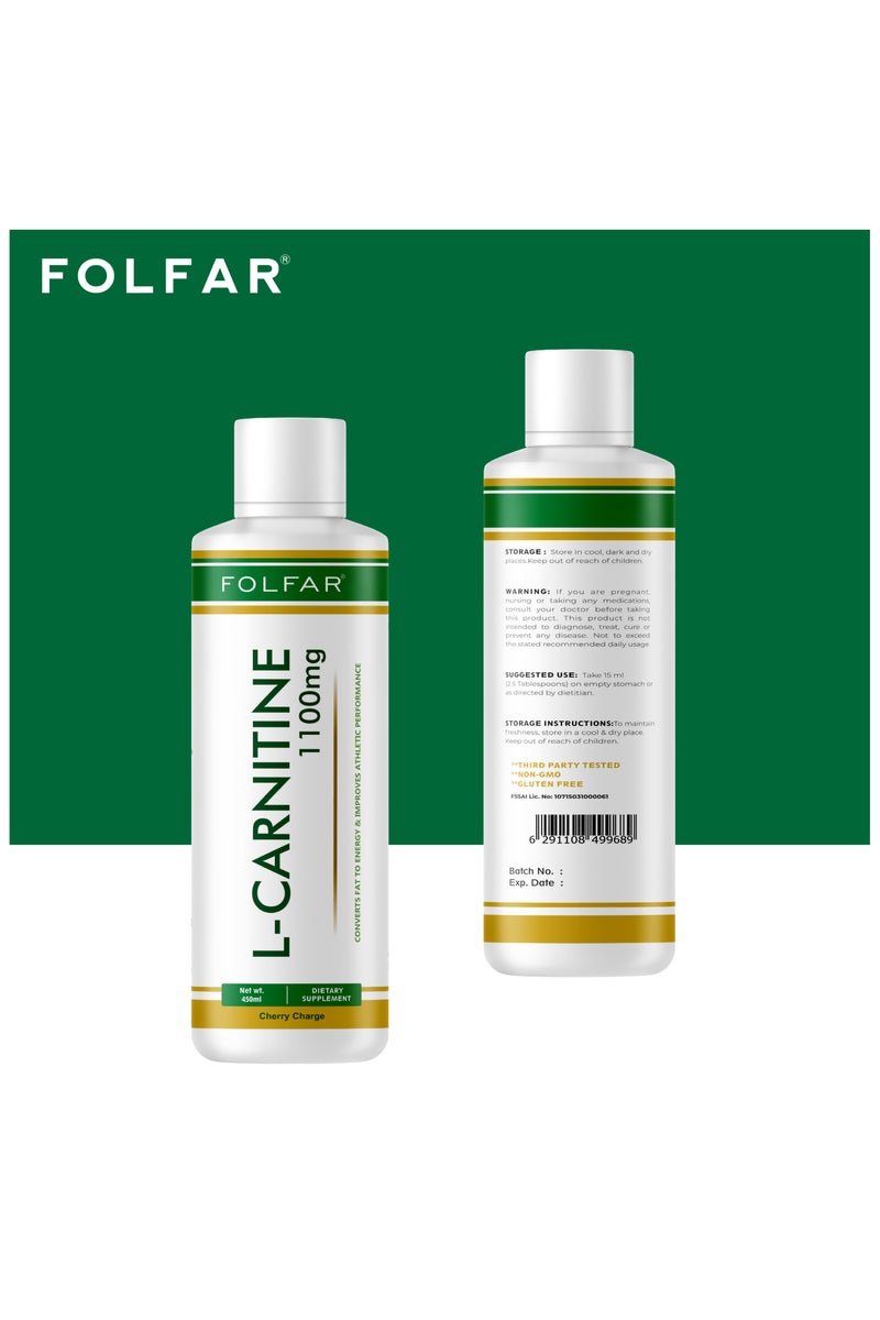 Folfar L-Carnitine Liquid Cherry Charge Flavored-450ml - Image 3