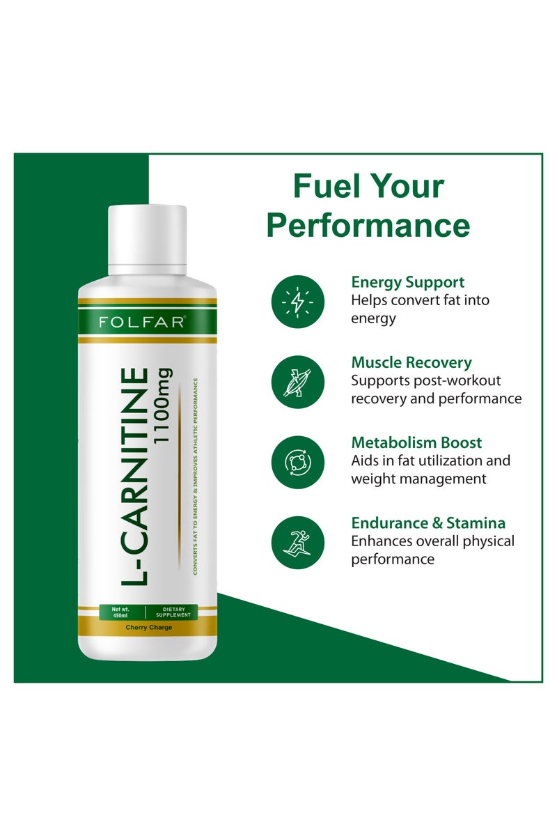 Folfar L-Carnitine Liquid Cherry Charge Flavored-450ml - Image 4