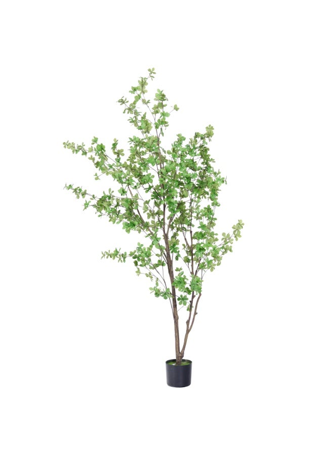 Sharpdo Tall Artificial Green Tree, 180cm Fake Enkianthus Plant with Realistic Foliage, Ideal for Home, Office, Commercial Space and Modern Decor - Image 1