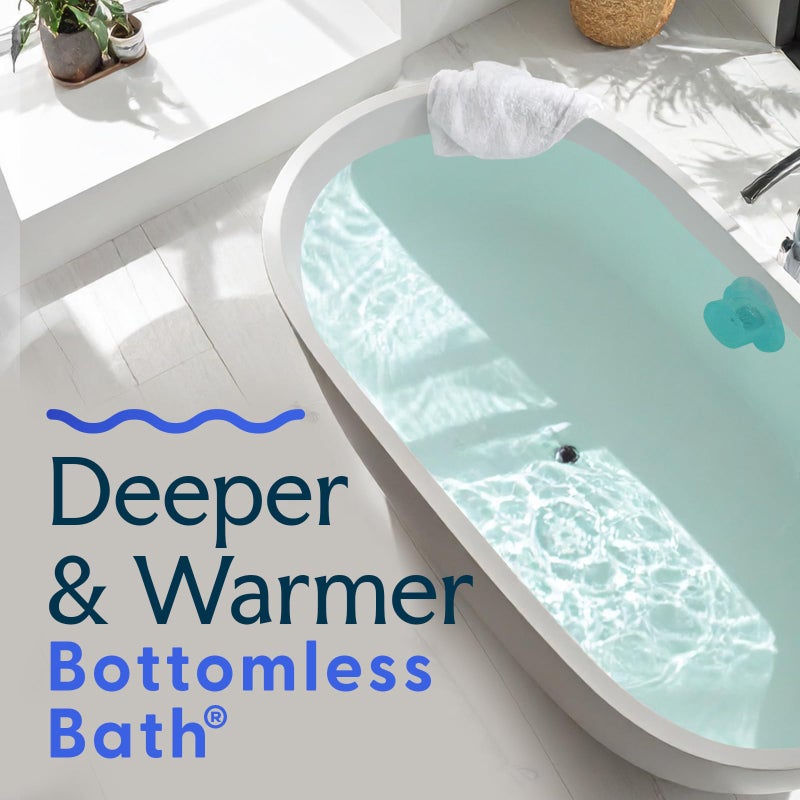 SlipX Solutions Bottomless Bath | Overflow Drain Cover for Tub | Best Gifts for Mom, Spa & Bath Accessories | Drain Block, Water Stopper Plug | Bath Essentials for Women | 4" Diameter, Bronze - Image 2