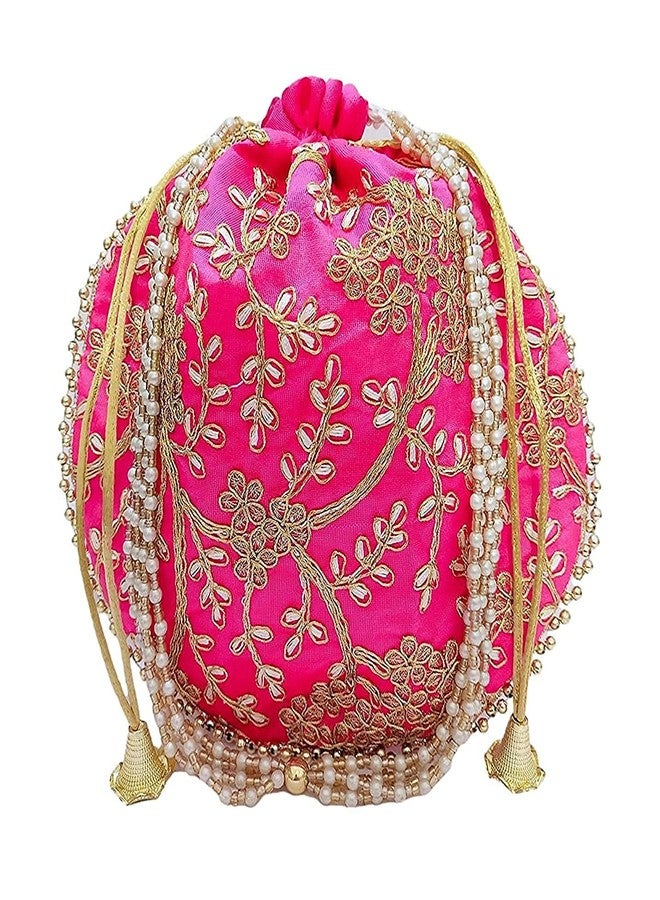 4EV7 Potli Batwa Bag Wedding potli for Ladies Gift for Women Handbags Ethnic Embroidery Women Fashion Potli - Image 5