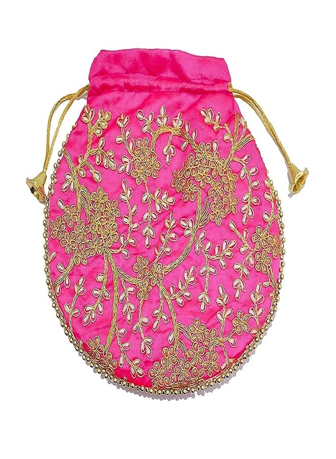 4EV7 Potli Batwa Bag Wedding potli for Ladies Gift for Women Handbags Ethnic Embroidery Women Fashion Potli - Image 4