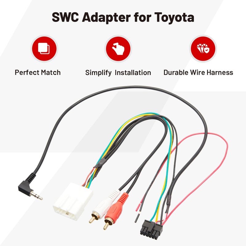 RED WOLF Steering Wheel Control Wire Harness with RCA 20-Pin Connector for Toyota 2003-2011 Camry, 2004-2012 Highlander, Lexus 2002-2003 ES330, 2003-2009 GX470 OEM SWC Retain Add-on Aftermarket Radio - Image 5