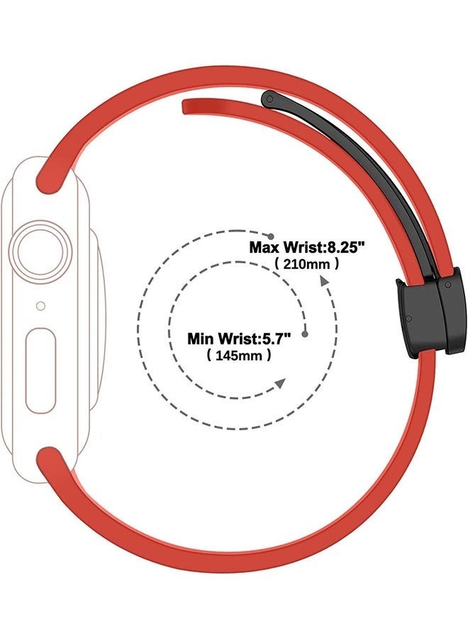 DUSALA Magnetic Silicone Watch Band 45mm/49mm Quick Release Strap for Men & Women Soft Skin Friendly Sport Replacement Band for Smartwatch & Analog Watches Durable, Waterproof, Magnetic Folding Clasp for All-Day Comfort - Image 4