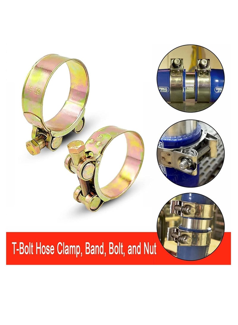 عباسلي مشبك خرطوم على شكل T-Bolt مطلي بالزنك - Image 3