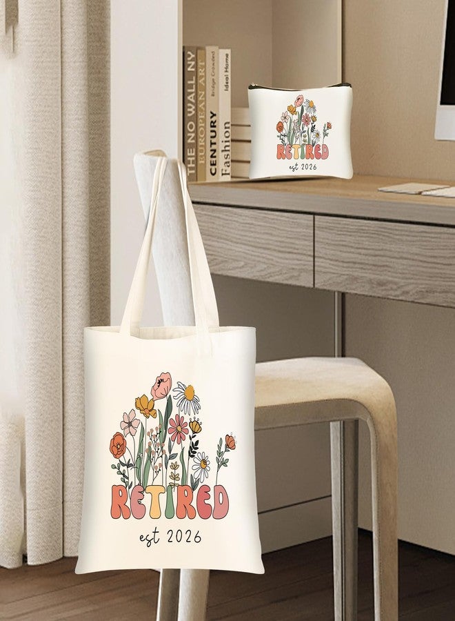 DHQH Retirement Gifts for Women 2026, Retirement Canvas Tote Bag with Handles, Retired Gifts Farewell Gift Ideas for Retirees Coworker Teachers Friends Mom - Image 4