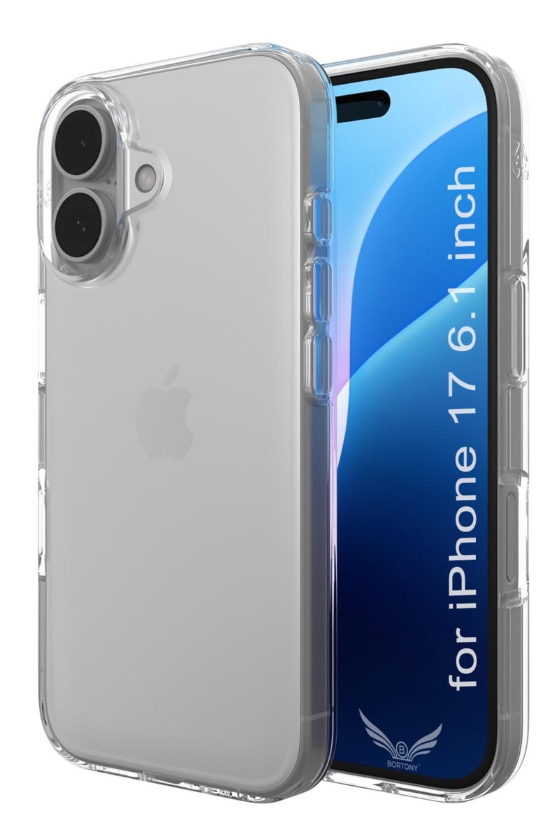 BORTONY iPhone 17 Case Clear, Slim Scratch Resistant Anti-Drop iPhone 17 Cover Shockproof Protective Phone Case for iPhone 17 6.1 inch - Image 1