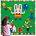 MIMAX Customize Building Block Wall 470 PCS Activity Wall Mount Toys Bricks with Self Adhesive Baseplate 9PCS 10x10 for All Major Brands Art Build On Table Wall Green - Image 2