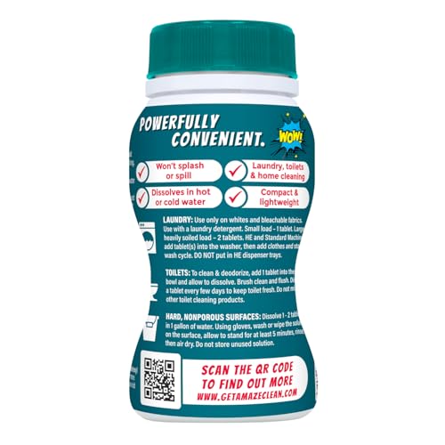 AMAZE Ultra Concentrated Bleach Tablets [32 tablets] - Meadow Scent - for Laundry, Toilet, and Multipurpose Home Cleaning. No Splash Liquid Bleach Alternative - Image 3