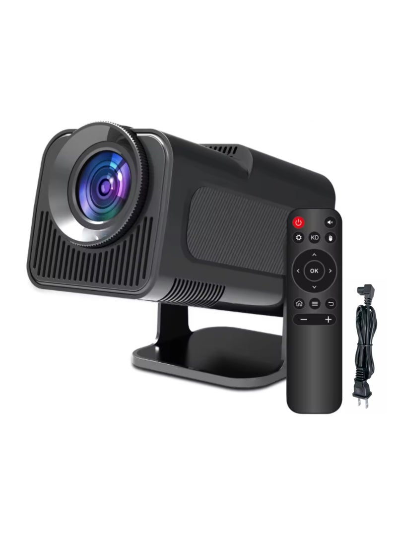 DIGI CORE - New HY320 Mini Portable Auto Keystone Projector, Native 1080P Smart Projector FHD 4K Supported 10000 Lumens With WiFi 6, BT 5.0, 180 Degree Rotation, Built-in Android 11.0 Built In Speaker Video Projector Outdoor Projector 390 ASNI Compatible With TV Stick/HDMI/USB/PS5/iOS/PS4 Black - Image 1