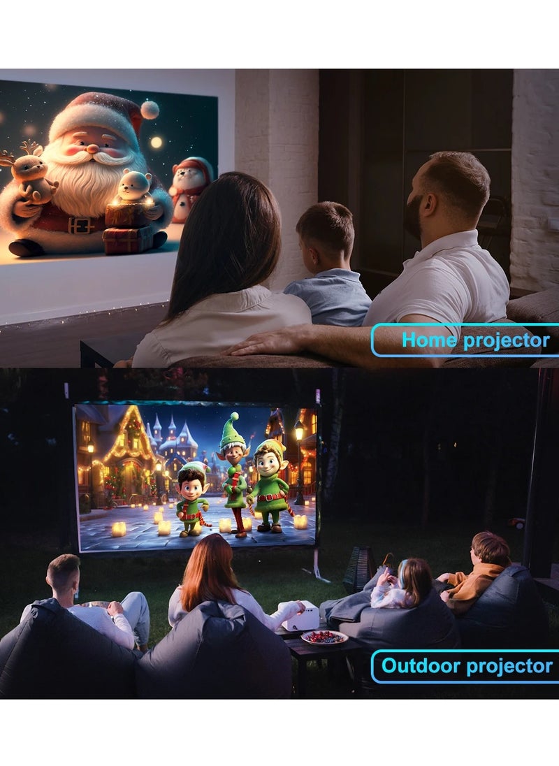 DIGI CORE - New HY320 Mini Portable Auto Keystone Projector, Native 1080P Smart Projector FHD 4K Supported 10000 Lumens With WiFi 6, BT 5.0, 180 Degree Rotation, Built-in Android 11.0 Built In Speaker Video Projector Outdoor Projector 390 ASNI Compatible With TV Stick/HDMI/USB/PS5/iOS/PS4 Black - Image 1