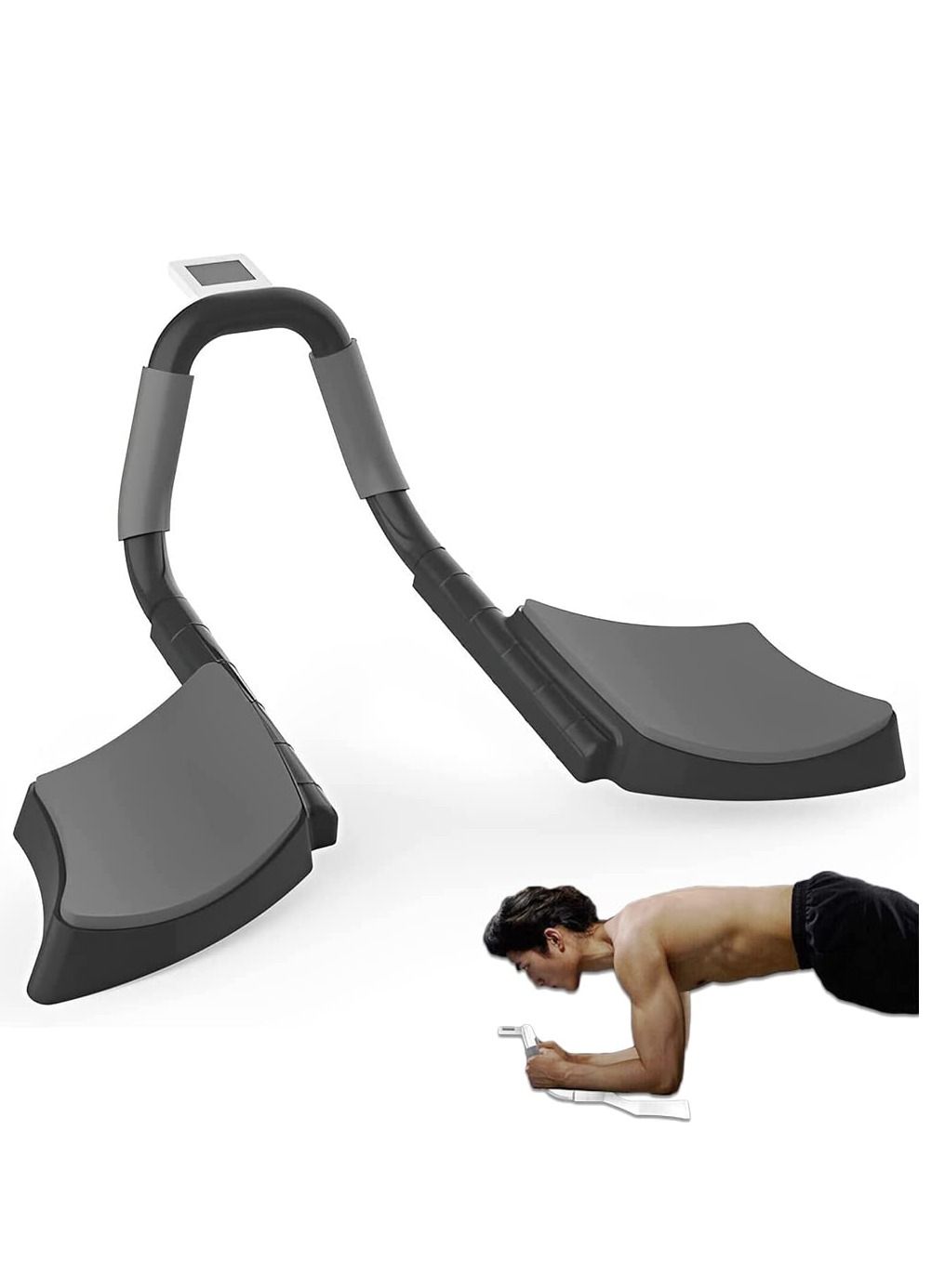 Multifunction Timing Plank Trainer, Abs Stimulator,Portable Chest Muscle Waist and Abdomen Training Equipment Home Office Fitness for Men Women, Helps Build Core Strength