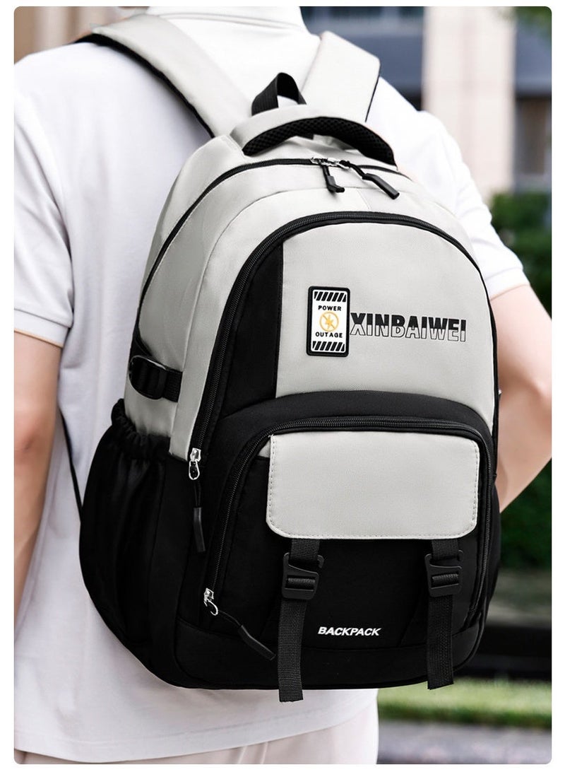 College students' campus, high school students' backpack craze, junior high school and senior high school casual backpacks, business backpacks for middle and primary school students, large-capacity backpack - Image 3